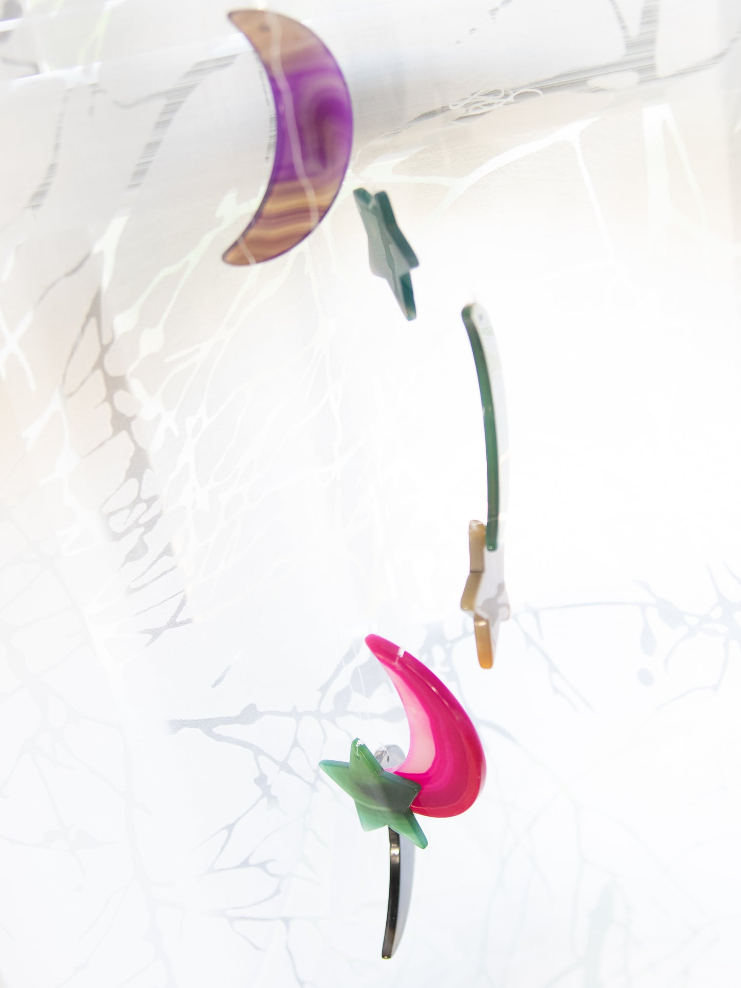 Moon and Stars Agate Windchime